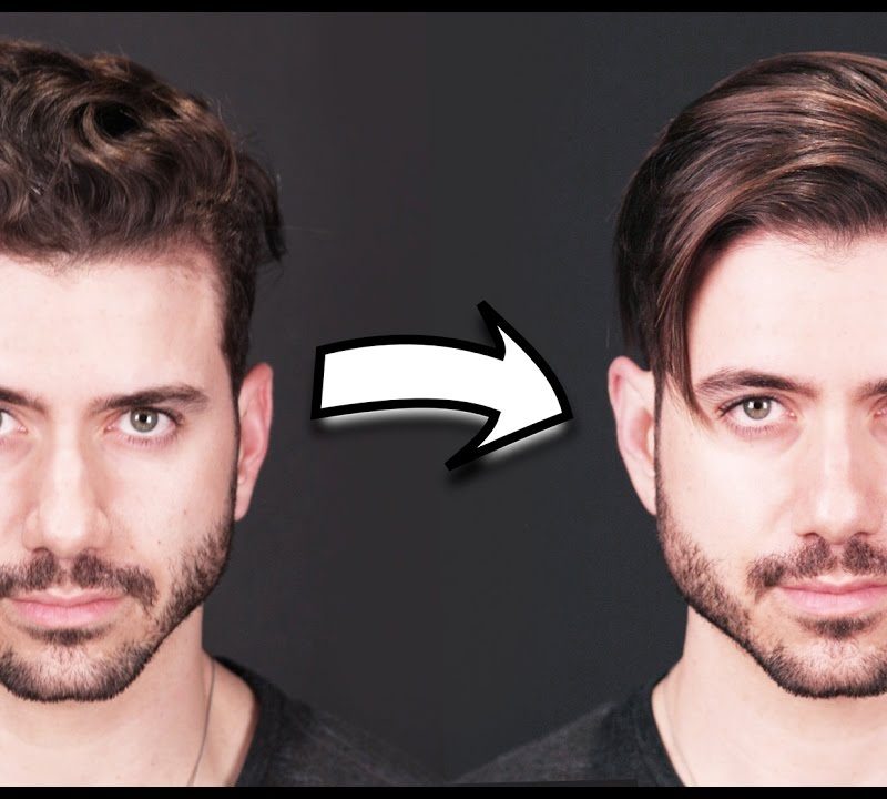 تصویری از قبل و بعد از انجام صافی مو در مردان